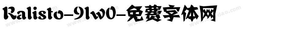 Ralisto-9lw0字体转换