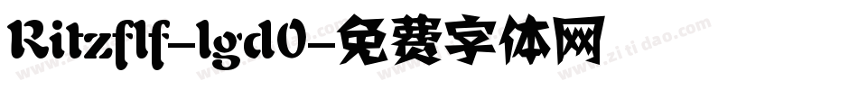 Ritzflf-lgd0字体转换