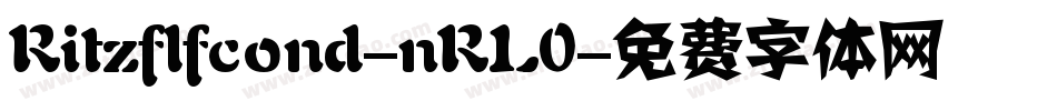 Ritzflfcond-nRL0字体转换