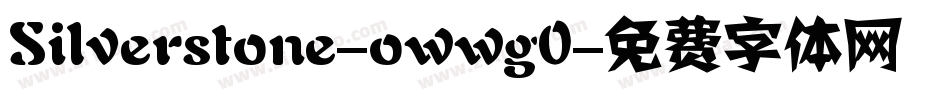 Silverstone-owwg0字体转换
