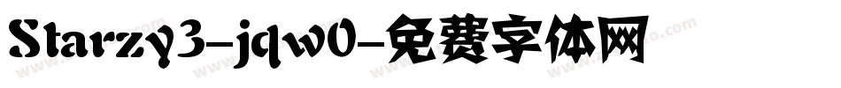 Starzy3-jqw0字体转换