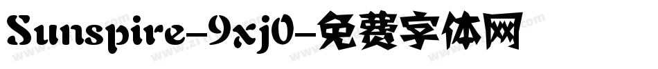 Sunspire-9xj0字体转换
