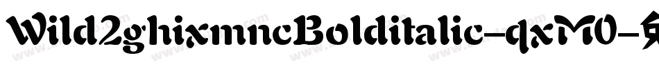 Wild2ghixmncBolditalic-qxM0字体转换