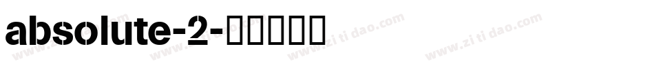 absolute-2字体转换