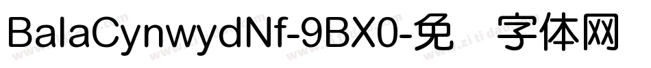 BalaCynwydNf-9BX0字体转换