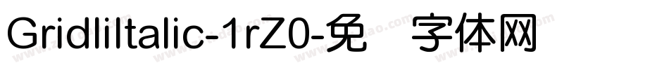 GridliItalic-1rZ0字体转换