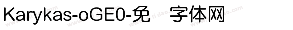 Karykas-oGE0字体转换