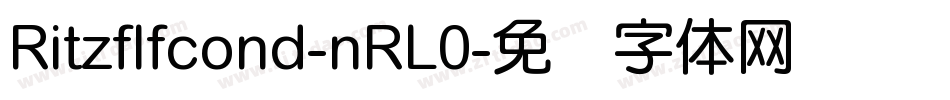 Ritzflfcond-nRL0字体转换