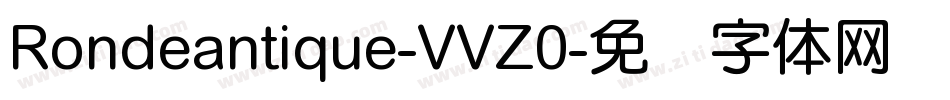 Rondeantique-VVZ0字体转换