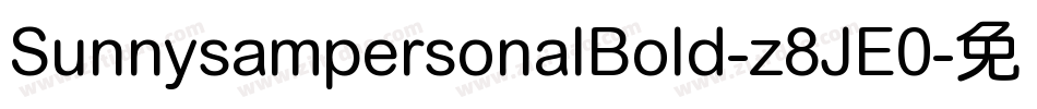 SunnysampersonalBold-z8JE0字体转换