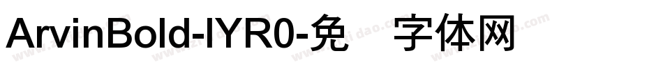 ArvinBold-lYR0字体转换