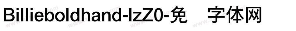 Billieboldhand-lzZ0字体转换
