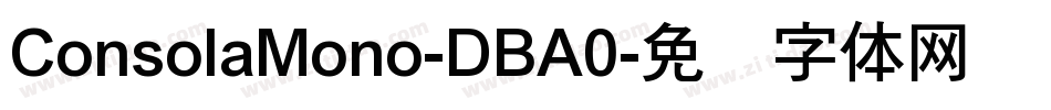 ConsolaMono-DBA0字体转换
