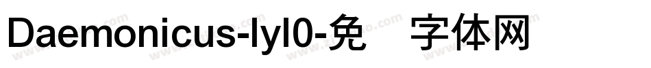 Daemonicus-lyl0字体转换