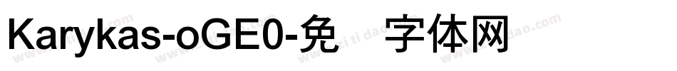 Karykas-oGE0字体转换
