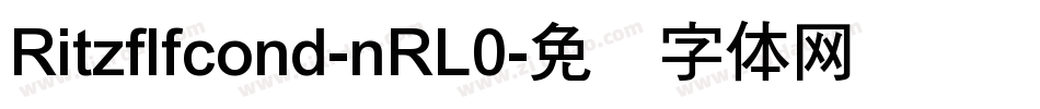 Ritzflfcond-nRL0字体转换