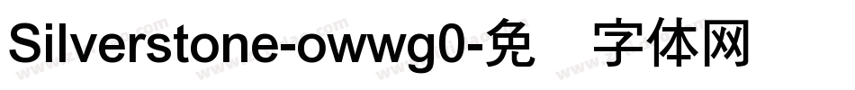 Silverstone-owwg0字体转换