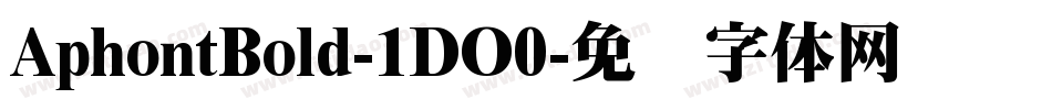 AphontBold-1DO0字体转换