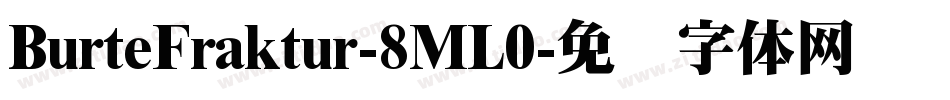 BurteFraktur-8ML0字体转换