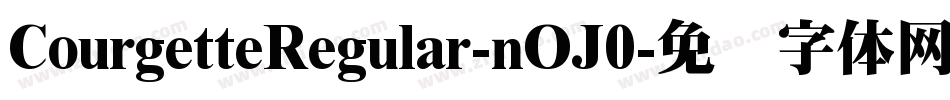 CourgetteRegular-nOJ0字体转换