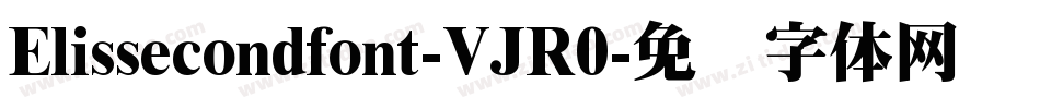 Elissecondfont-VJR0字体转换