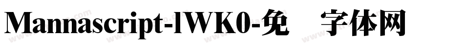 Mannascript-lWK0字体转换