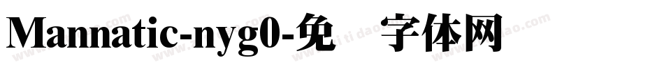 Mannatic-nyg0字体转换
