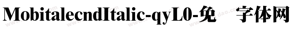 MobitalecndItalic-qyL0字体转换