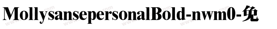 MollysansepersonalBold-nwm0字体转换