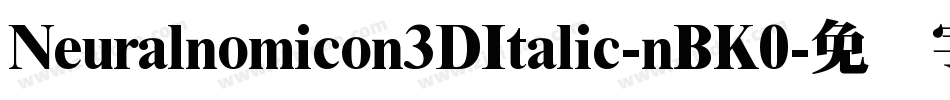 Neuralnomicon3DItalic-nBK0字体转换