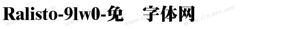Ralisto-9lw0字体转换