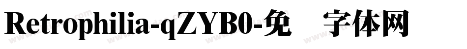 Retrophilia-qZYB0字体转换