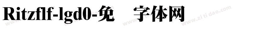 Ritzflf-lgd0字体转换