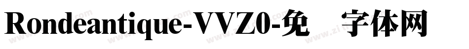 Rondeantique-VVZ0字体转换