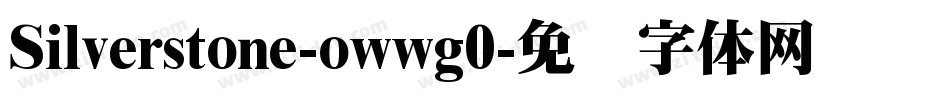 Silverstone-owwg0字体转换