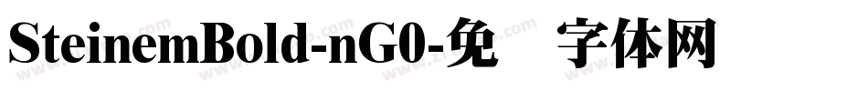SteinemBold-nG0字体转换