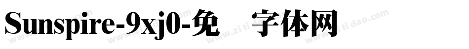 Sunspire-9xj0字体转换