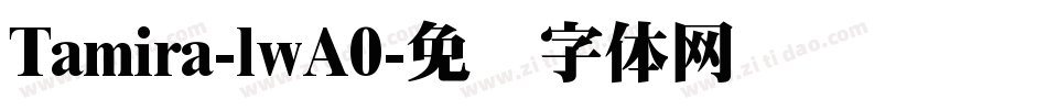 Tamira-lwA0字体转换