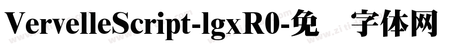 VervelleScript-lgxR0字体转换