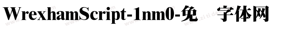 WrexhamScript-1nm0字体转换