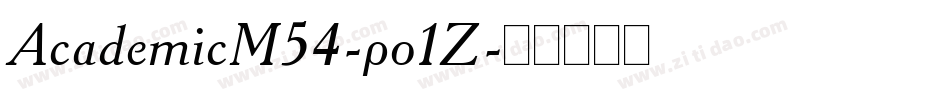 AcademicM54-po1Z字体转换