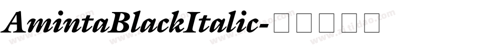 AmintaBlackItalic字体转换