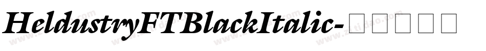 HeldustryFTBlackItalic字体转换