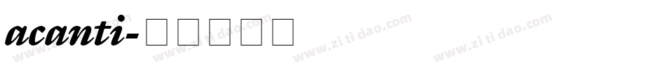 acanti字体转换
