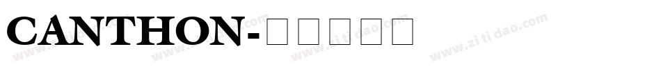 CANTHON字体转换