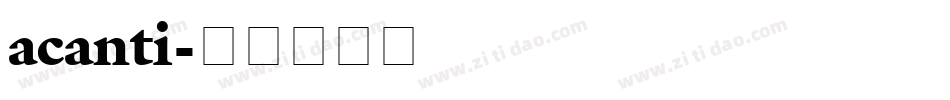 acanti字体转换