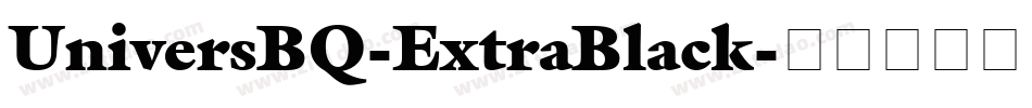 UniversBQ-ExtraBlack字体转换