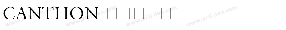 CANTHON字体转换