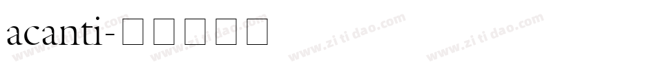 acanti字体转换