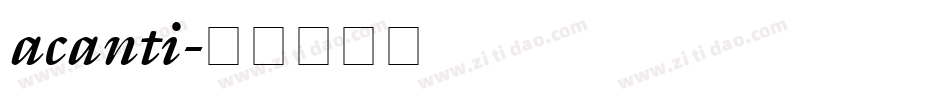 acanti字体转换